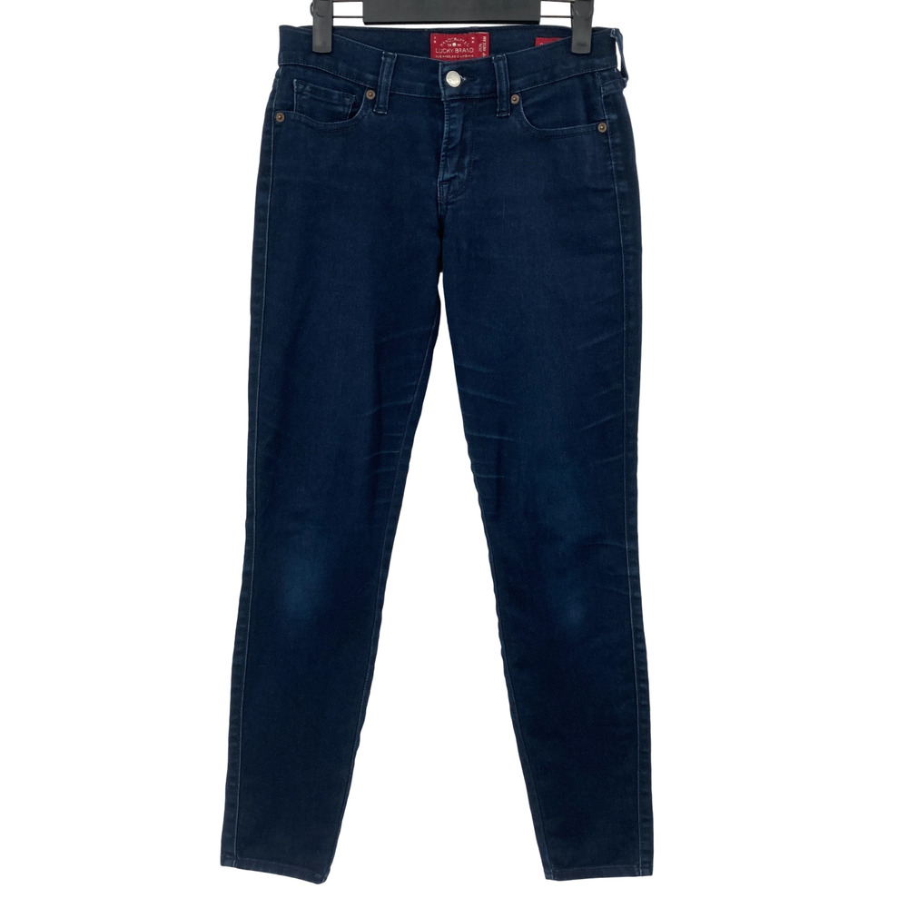 Lucky Brand Charlie Super Skinny Dark Blue Jeans Mid Rise Size 29x26 Womens